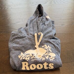 Roots Blue Hoodie with Ivory Logo